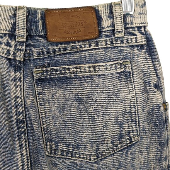 Vintage Essentials Sport Jeans sz 12 Acid Wash High Waist Pleated Mom Tapered - Picture 7 of 15